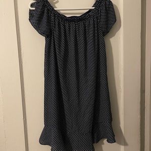 Express Blue polka dot dress